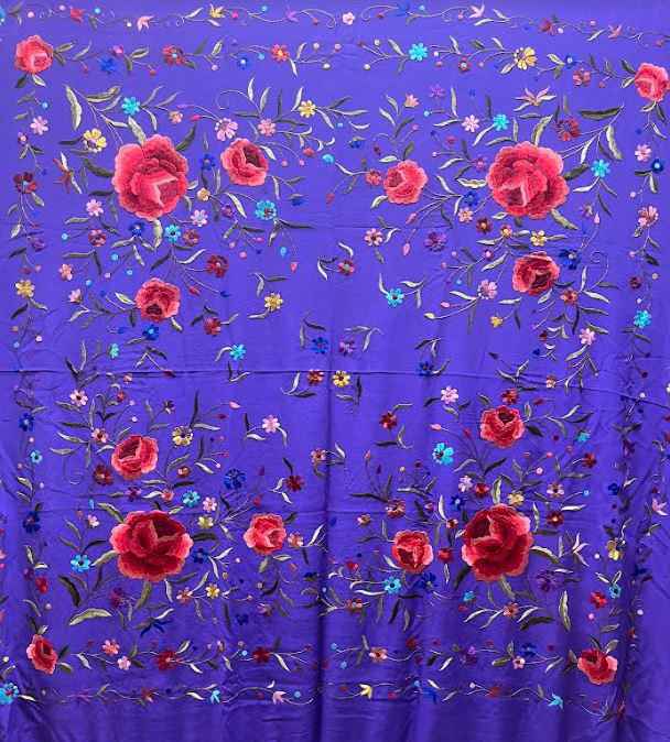 20's Silk and Hand Embroidered “Manton De Manila” Shawl main image 1